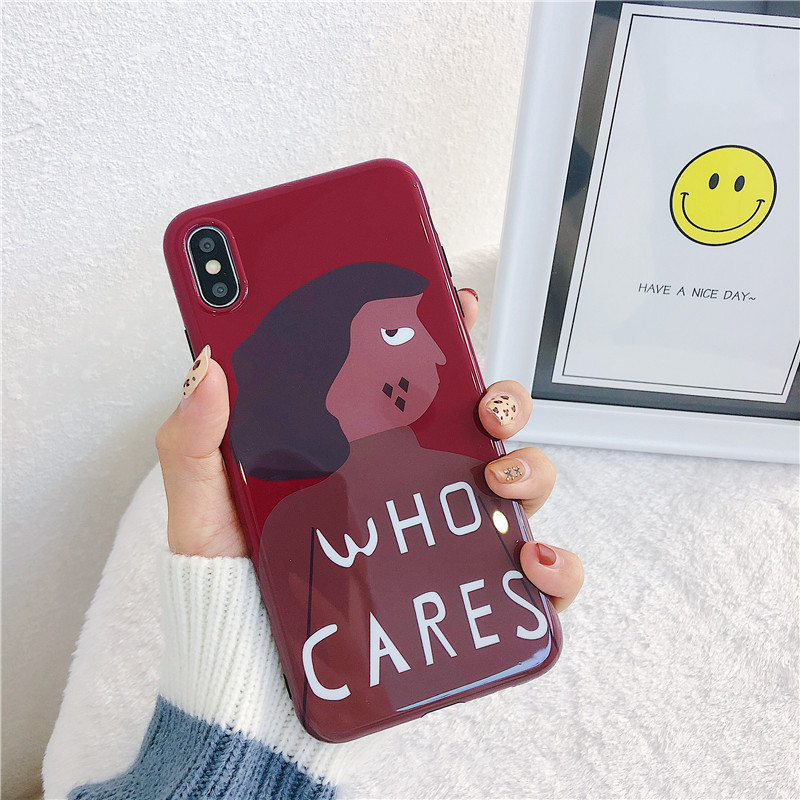 Han Feng Wine Red Girl Phone Case - Image 3
