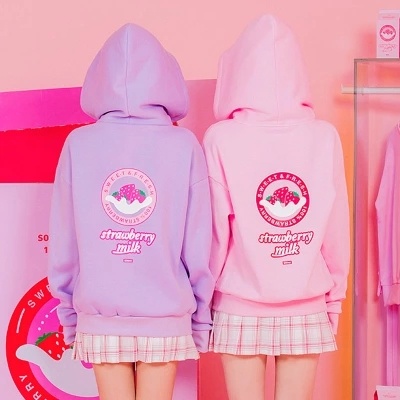 Strawberry Milk Cute Hoodies Sweatshirt