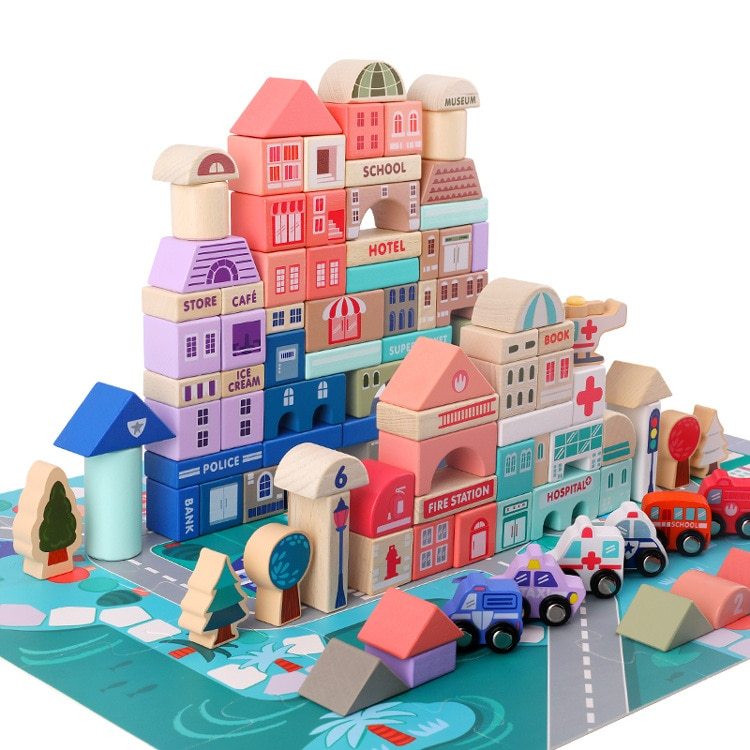 Large Wooden Building Blocks Toy