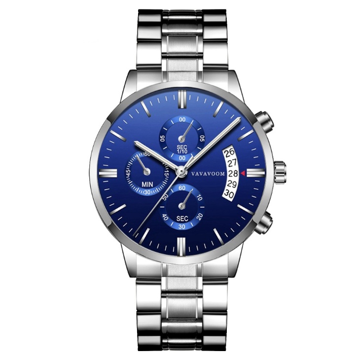 Men''s Stainless Steel Leisure Calendar Quartz Watch - Image 5