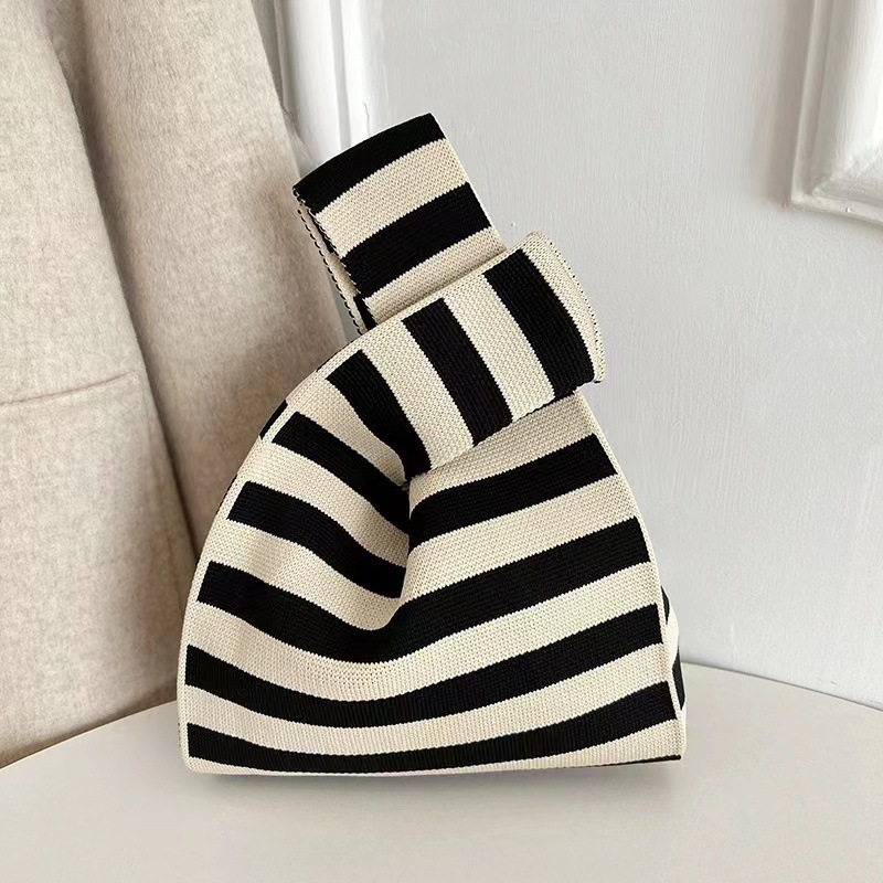 Wool Knitted Bucket Tote Bag - Image 7