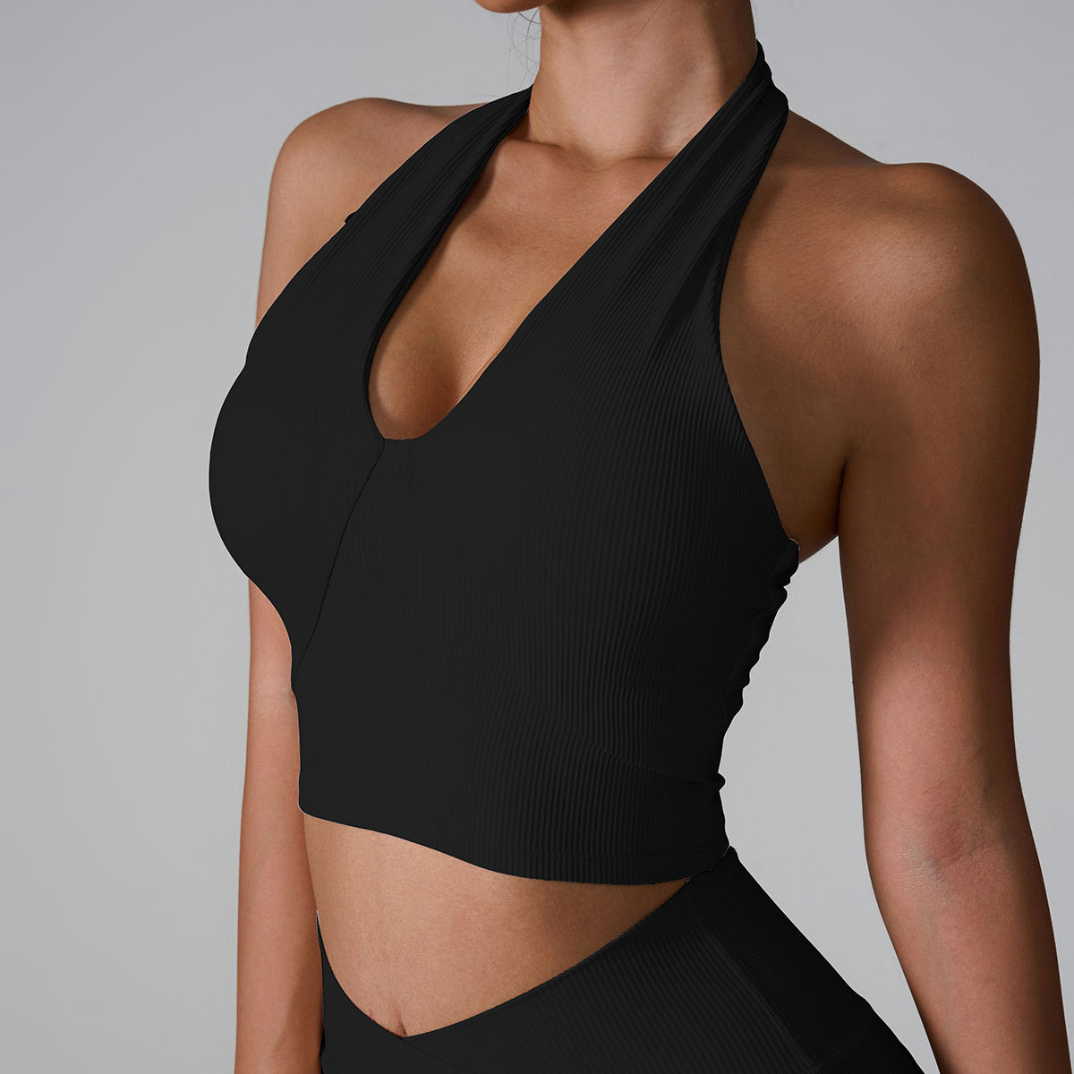 Shockproof Sports Halter Bra - Image 2