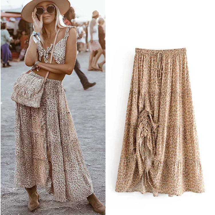 Printed Pleated Lady Skirt
