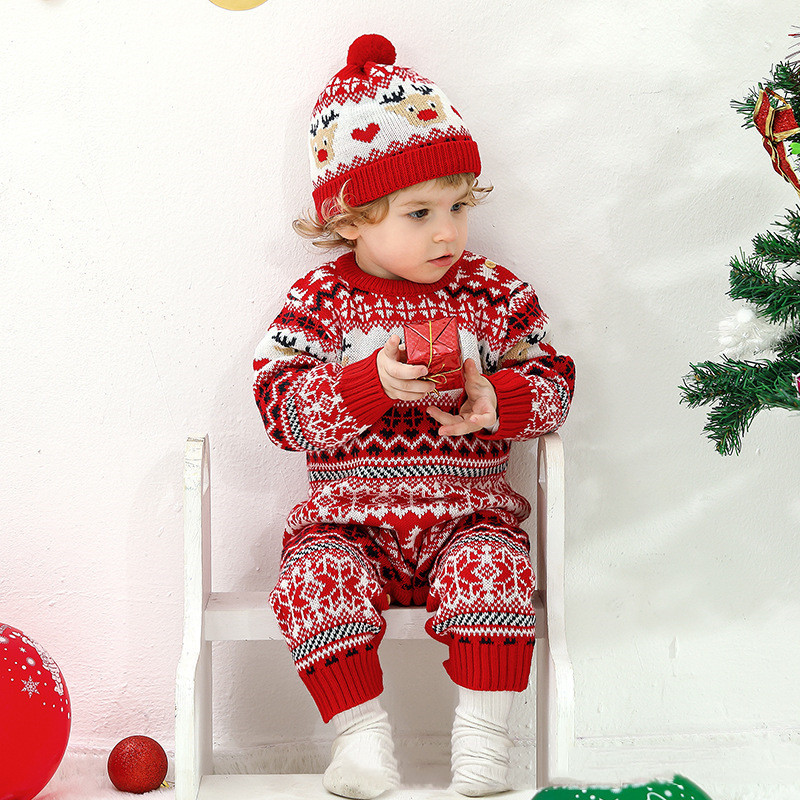 One-piece Long Sleeve Deer Rompers Suit