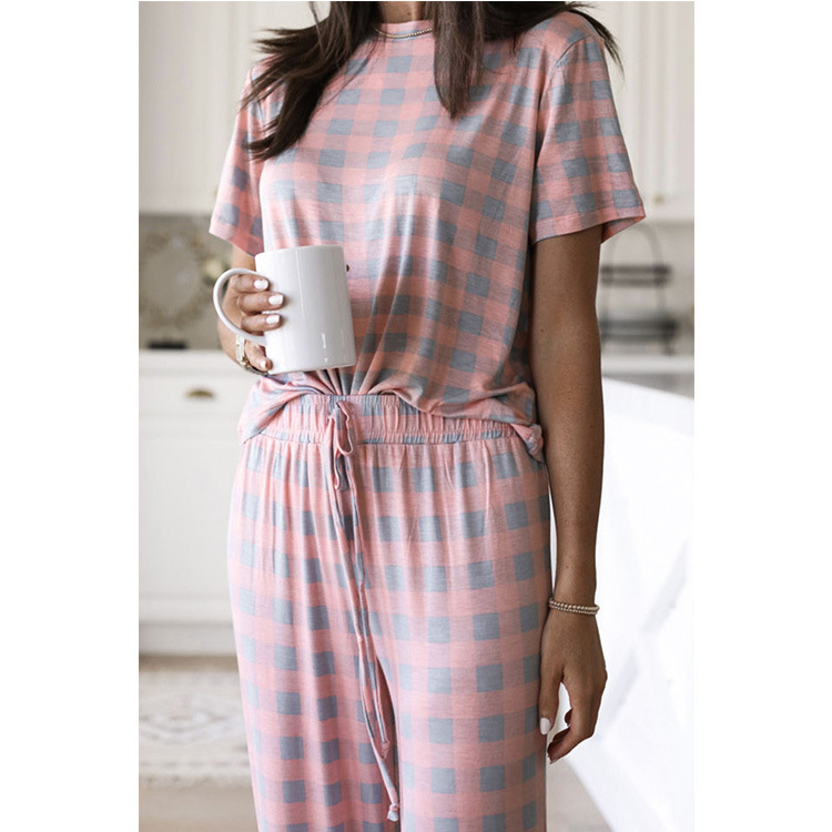 2 Pcs Women's Printed Short Sleeve Loungewear - Image 2