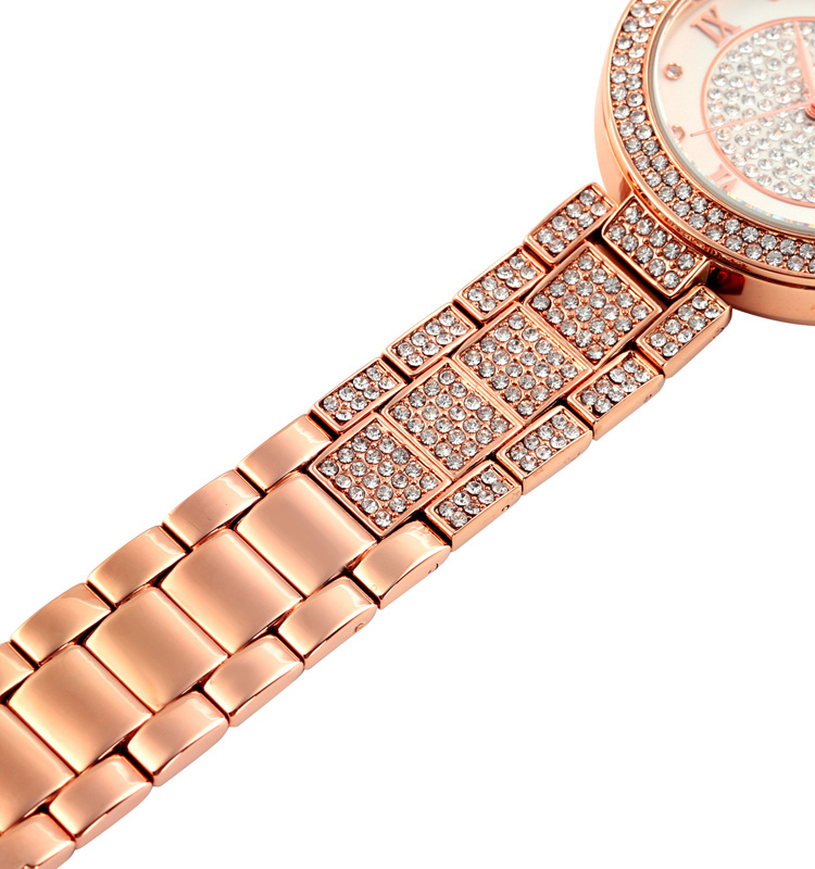 Gypsophila Diamond Shiny Gold Quartz Watch - Image 9