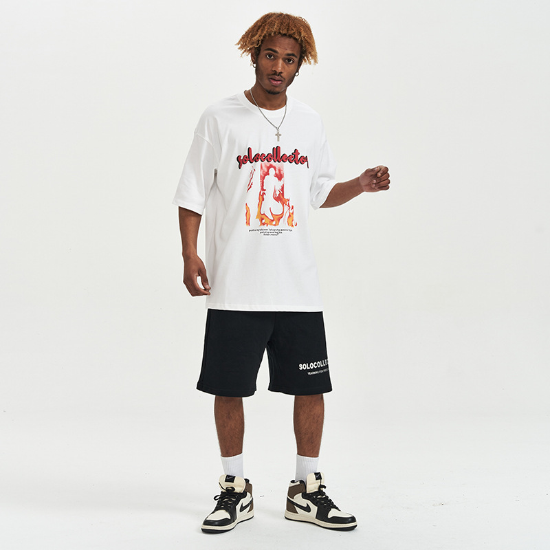 Loose Half Sleeve Fashionable T-Shirt - Image 3