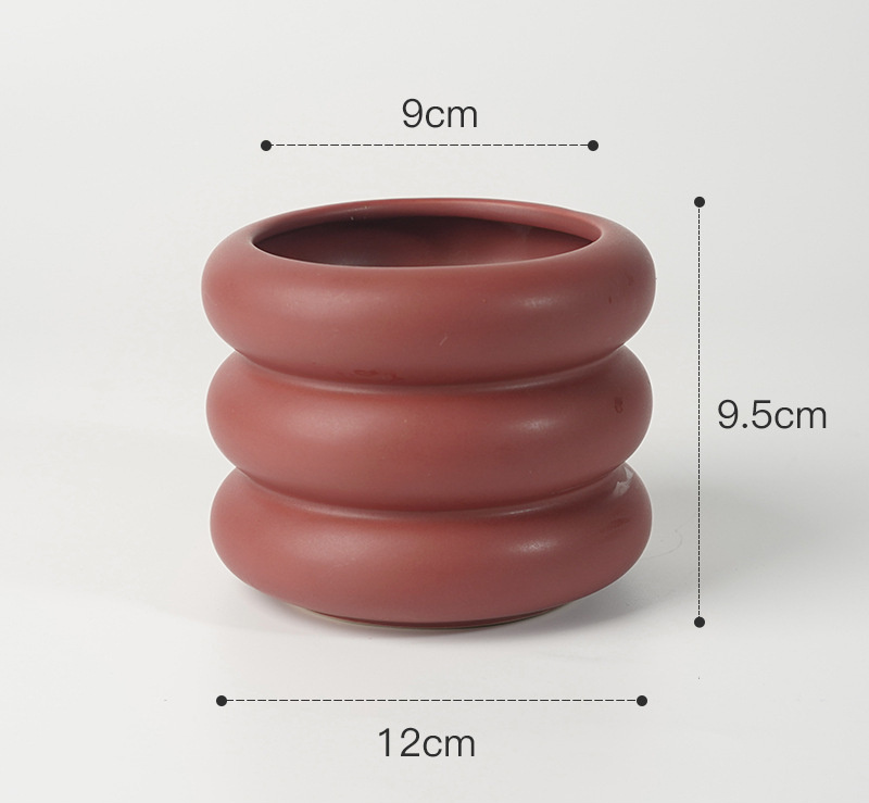 Morandi Soft Round Ceramic Flower Vase - Image 2