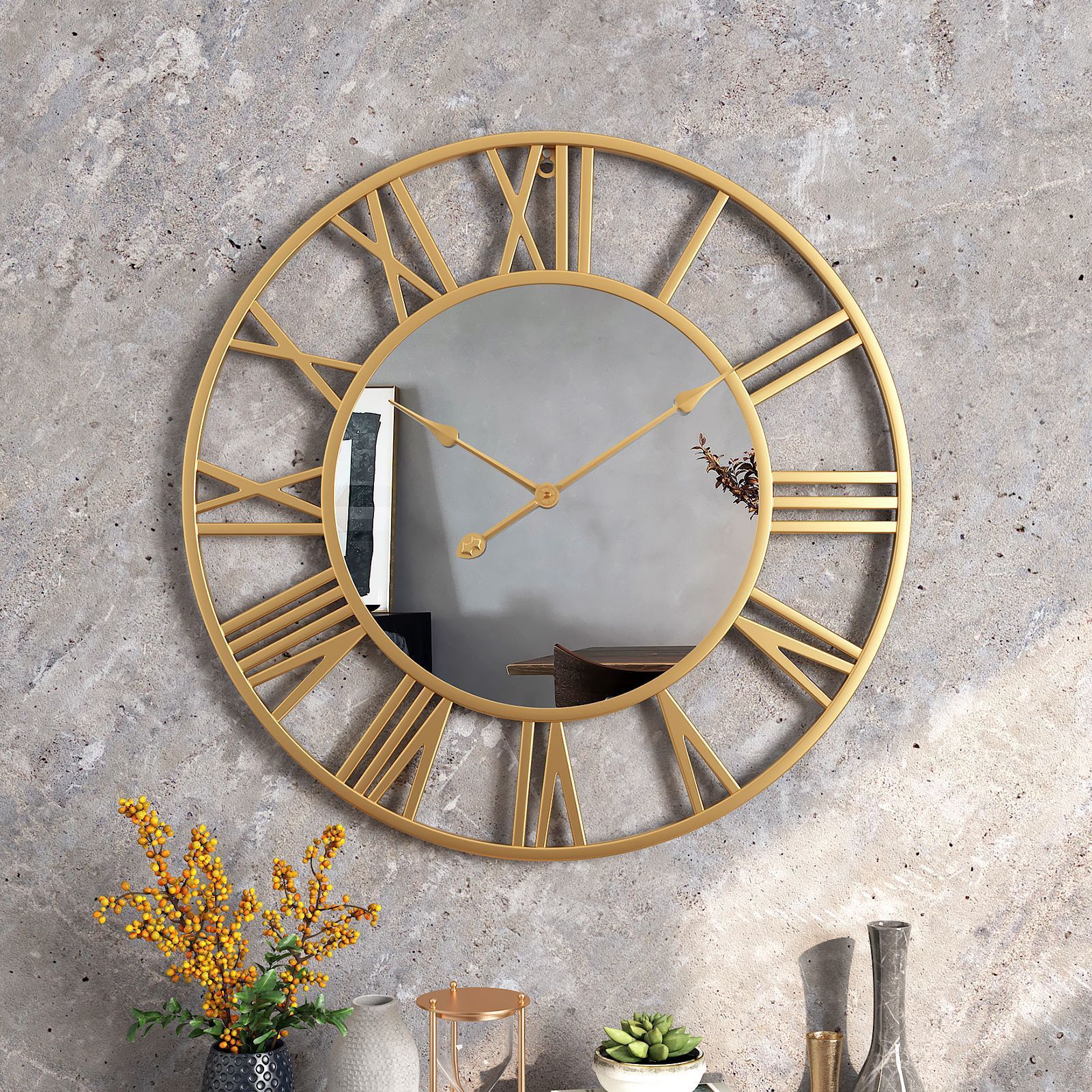 Round Wrought Iron Wall Clock - Image 5