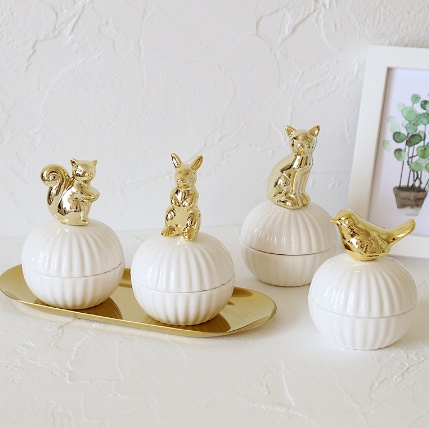 Animal Figurine Decor Jewelry Box