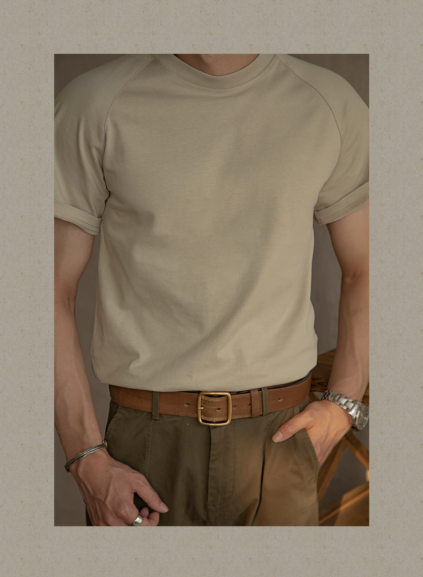 Heavy Round Neck Dry T-shirt - Image 9