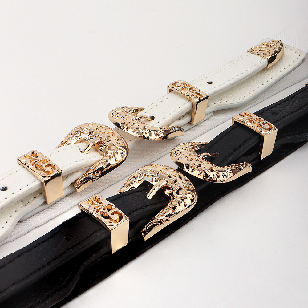 Retro Women's Thin Black Belt - Image 3
