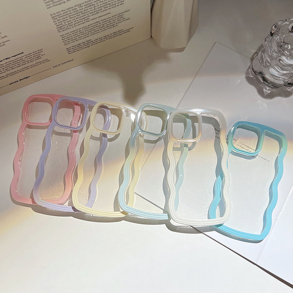 Solid Simple Candy Wave Border Phone Case - Image 5