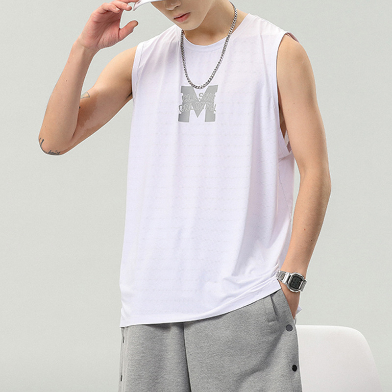 Letter Print Sleeveless T-Shirt - Image 4