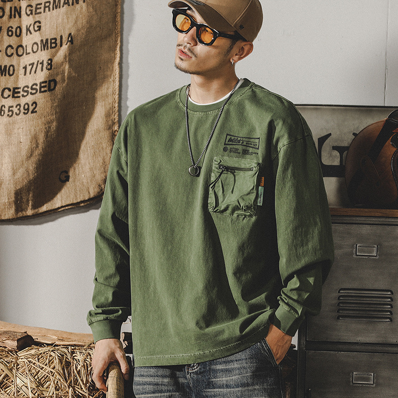 Retro Cotton Long-Sleeved T-Shirt - Image 4