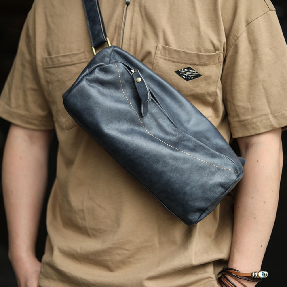 Cowhide Motorcycle Fanny Pack