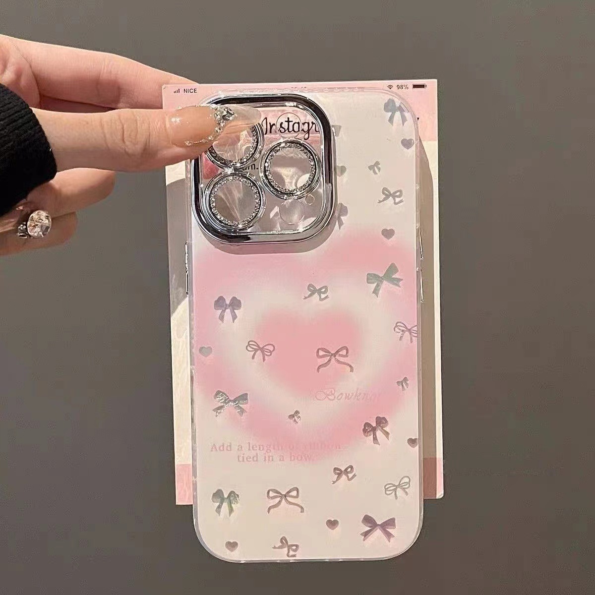 Heart Blush Bow Phone Case