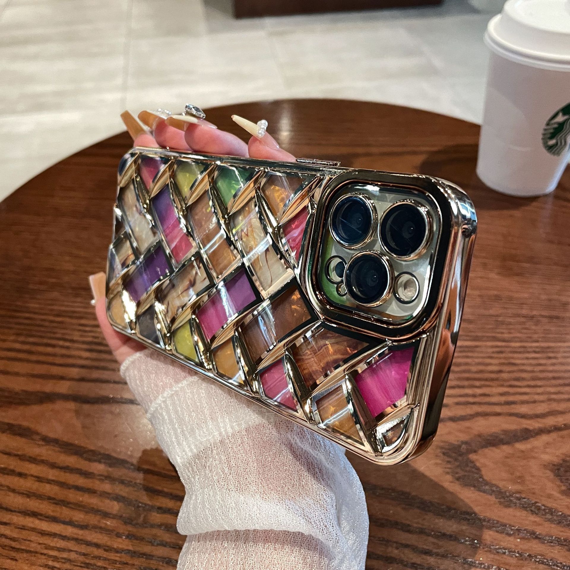 Electroplated Woven Phone Case - Image 5