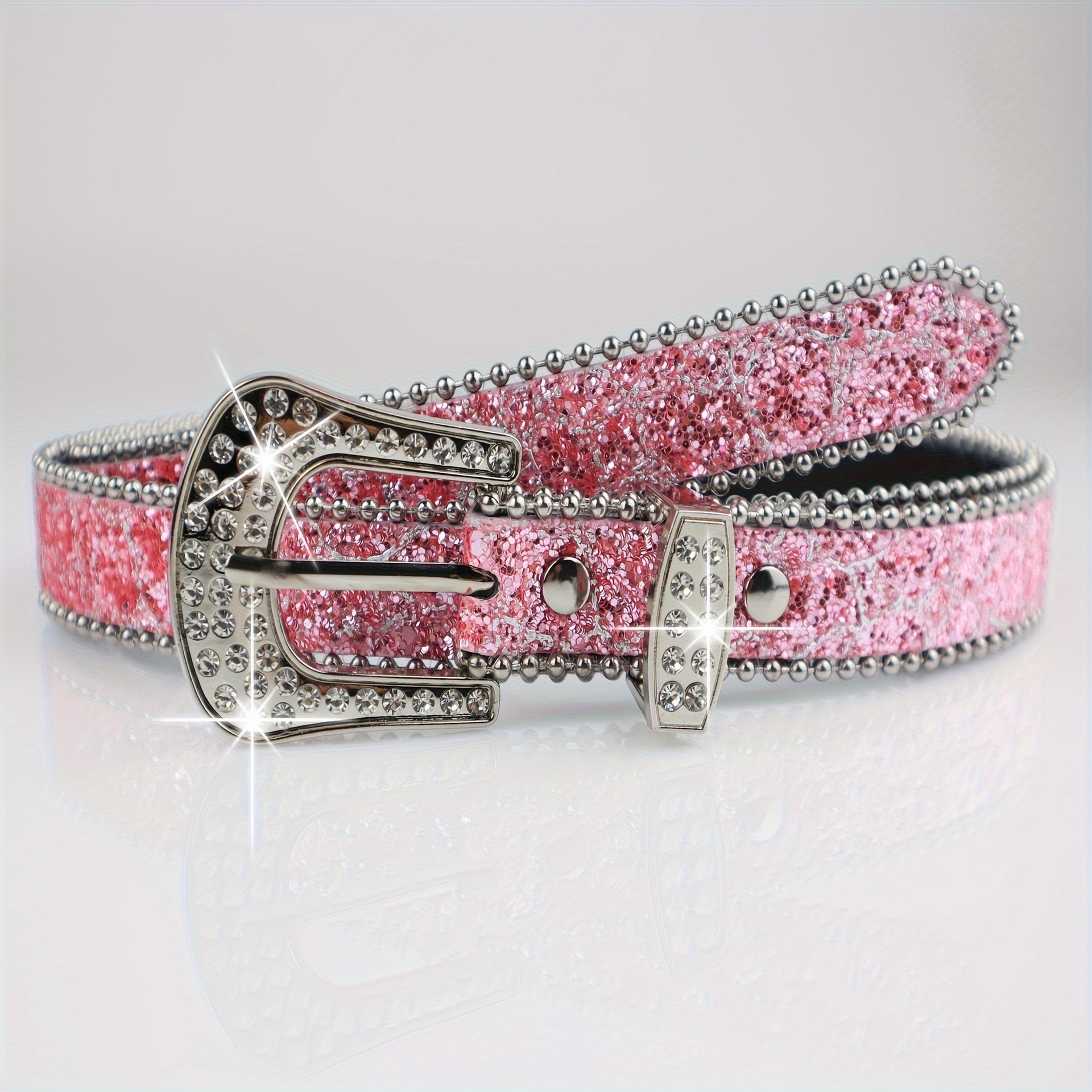 Rhinestone Women's Fashion Thin Belt - Image 8