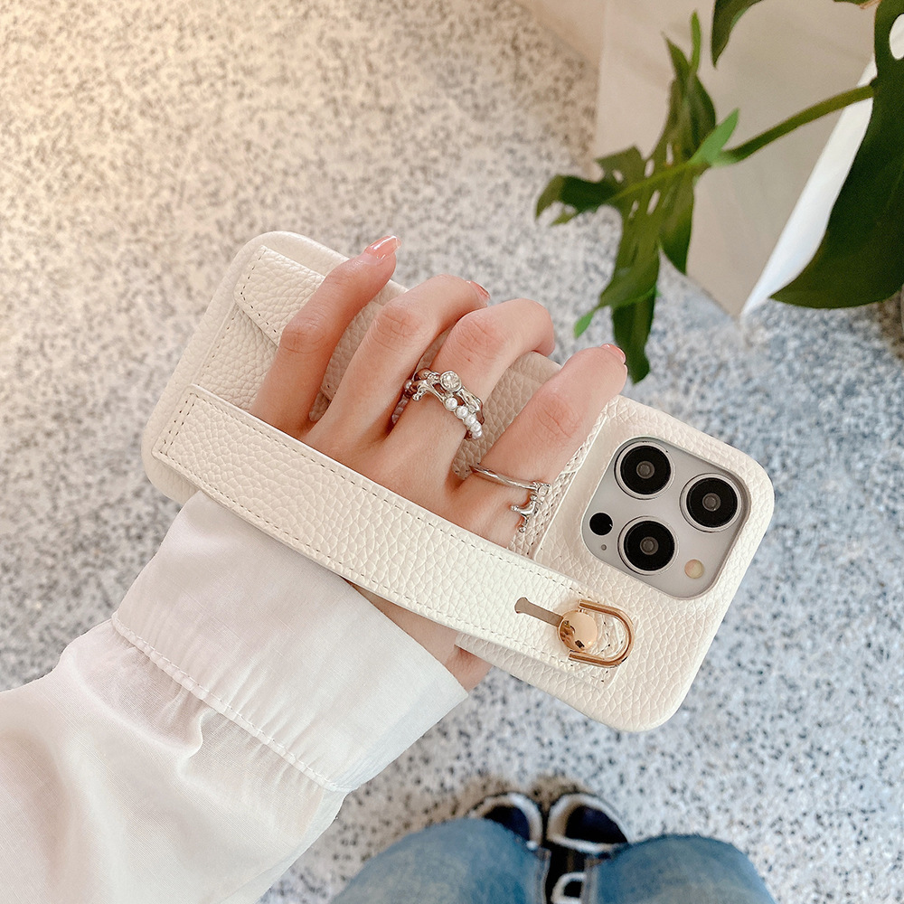 Simple Solid Color Wallet Phone Case - Image 3