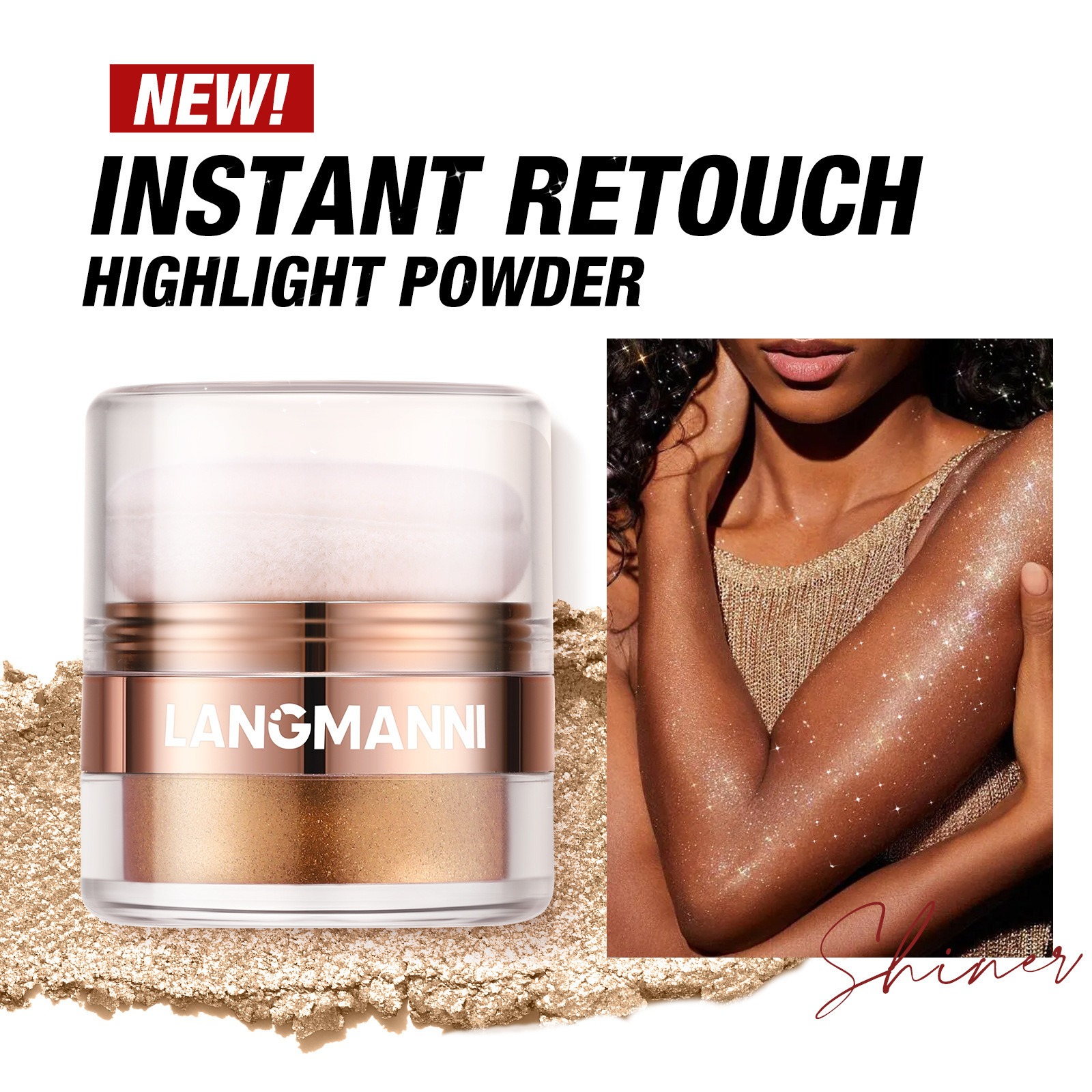 Highlight Face Body Blush Shading Powder - Image 4