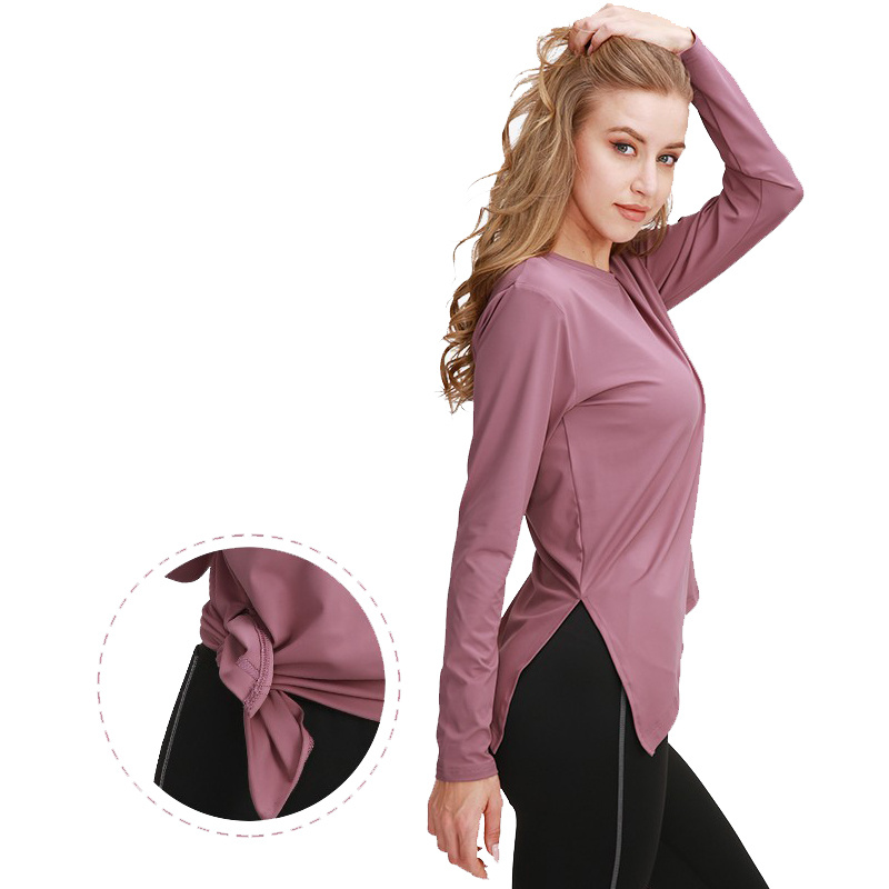 Women Long Sleeve Summer Yoga Tops - Image 4