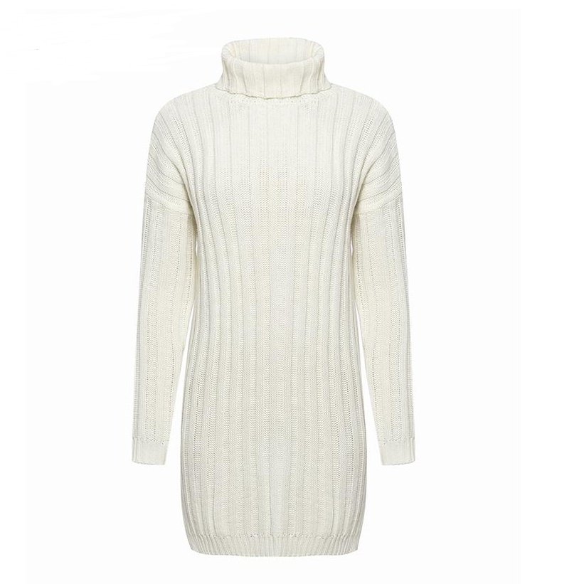 Warm Knitted Dress With Belt - Image 6