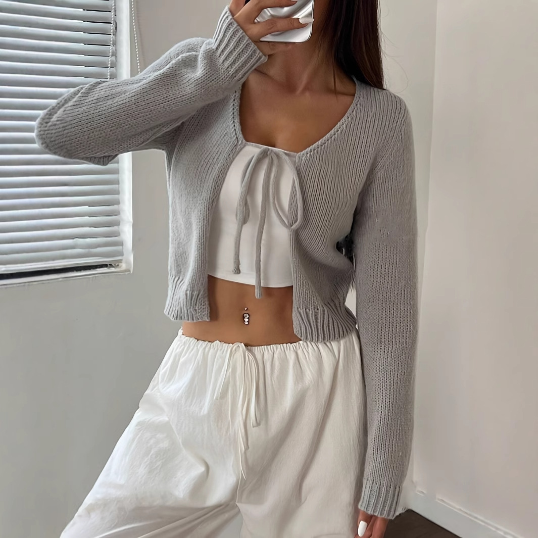 Retro Gentle Style Simple Knitwear