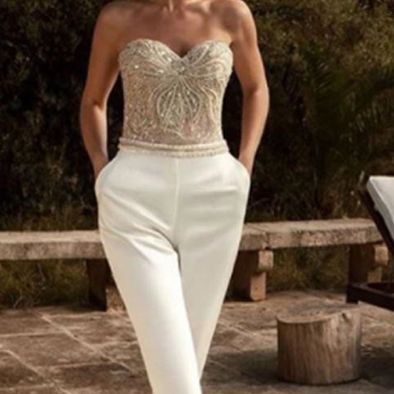 Fashion Strapless Sleeveless Women Jumpsuit - Image 3
