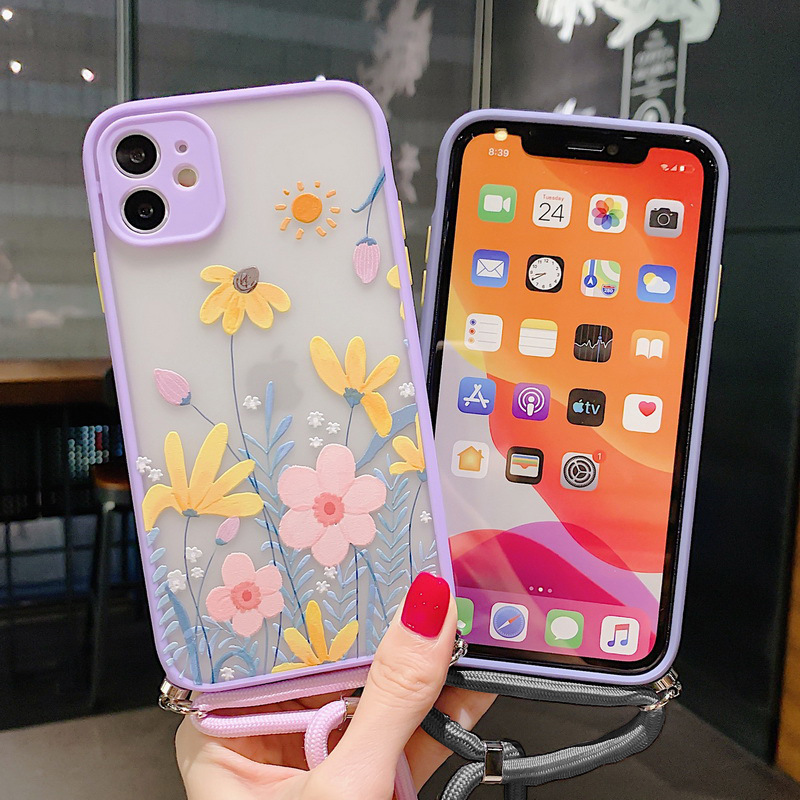 Lavender Floral Lanyard Phone Case - Image 7