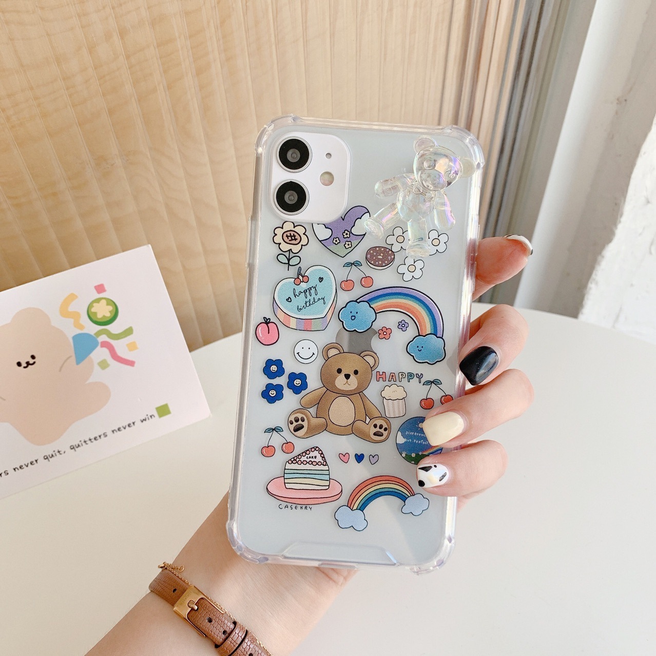 Bear Chain Protective Mobile Phone Cover - Image 2