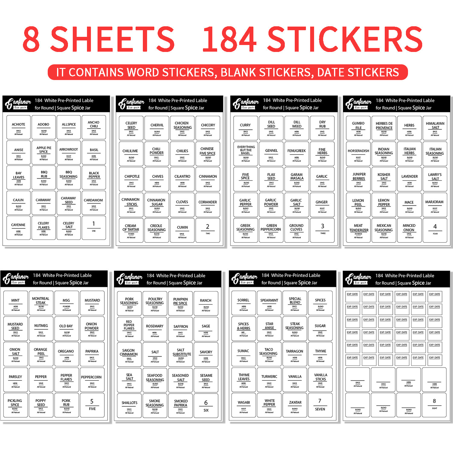 Waterproof Food Labels For Food Pantry - Image 4