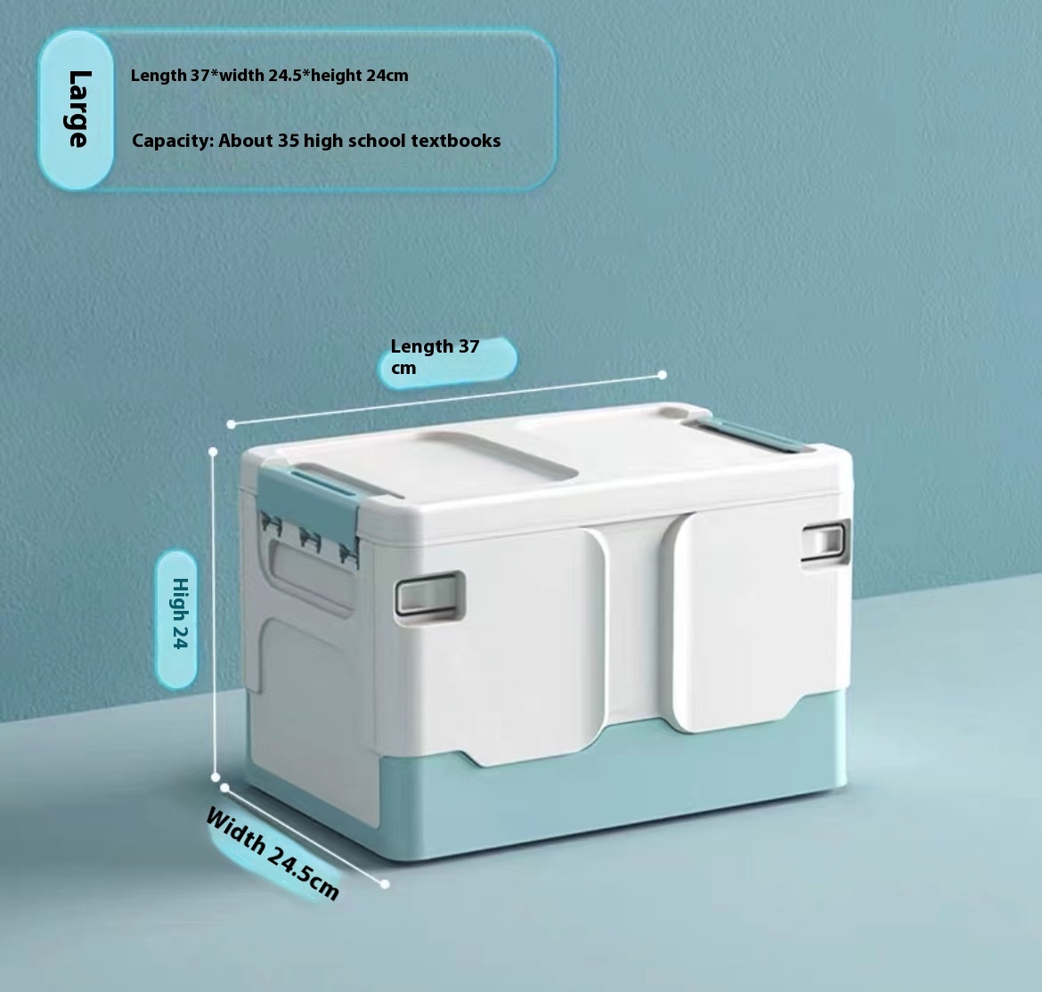 Household Plastic Folding Storage Box - Image 10