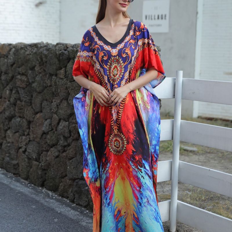 Plus Size Kaftan Beach Cover-ups