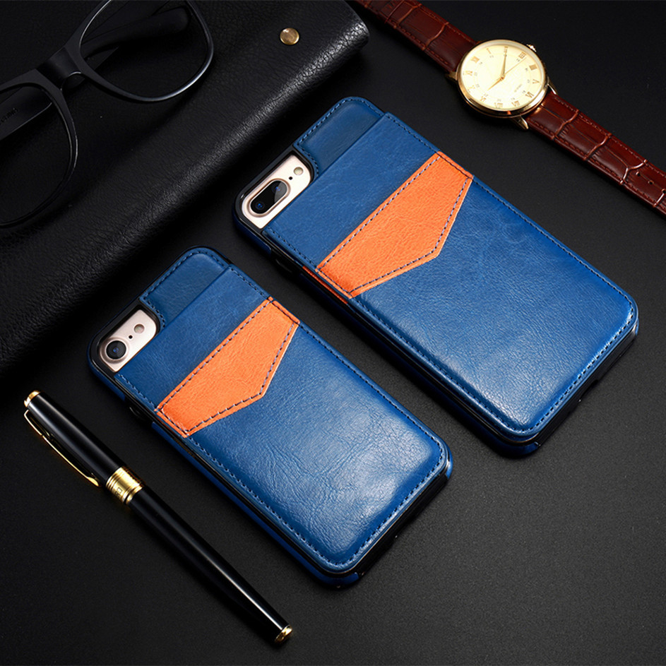 Retro Leather Wallet Case For I Phone