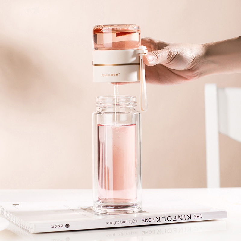 Leakproof Glass Water Bottle with Tea Infuser Filter - Image 10