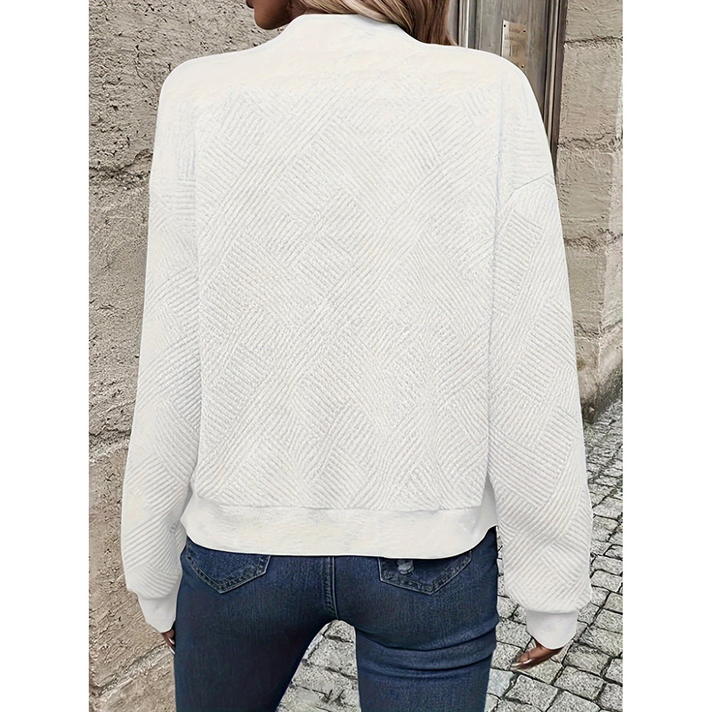 Stand Collar Zip Up Bomber Jacket - Image 5
