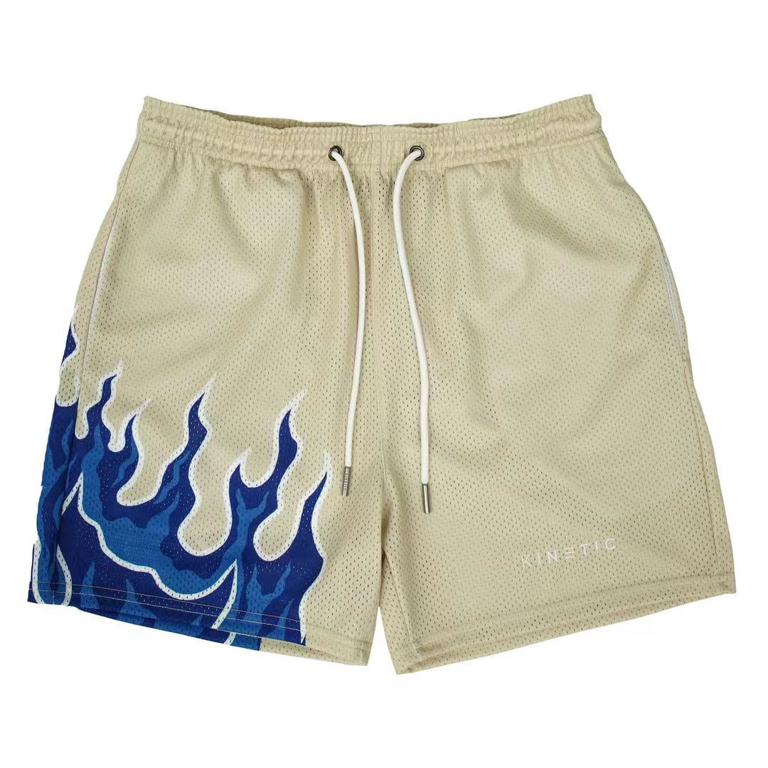 Quick Drying Men's Flame Shorts For Fitness - Image 3