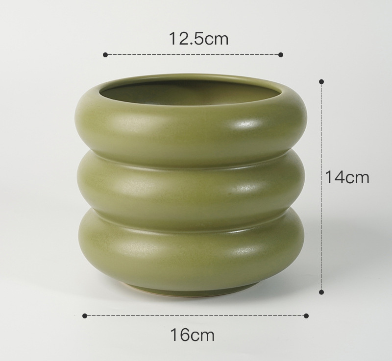 Morandi Soft Round Ceramic Flower Vase - Image 3