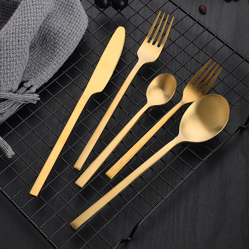 Stainless Steel Matte Thickened Cutlery Set