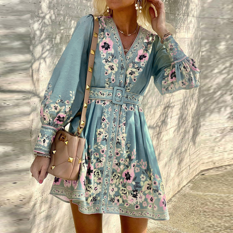 Ladies Loose Printed Boho Dress - Image 3