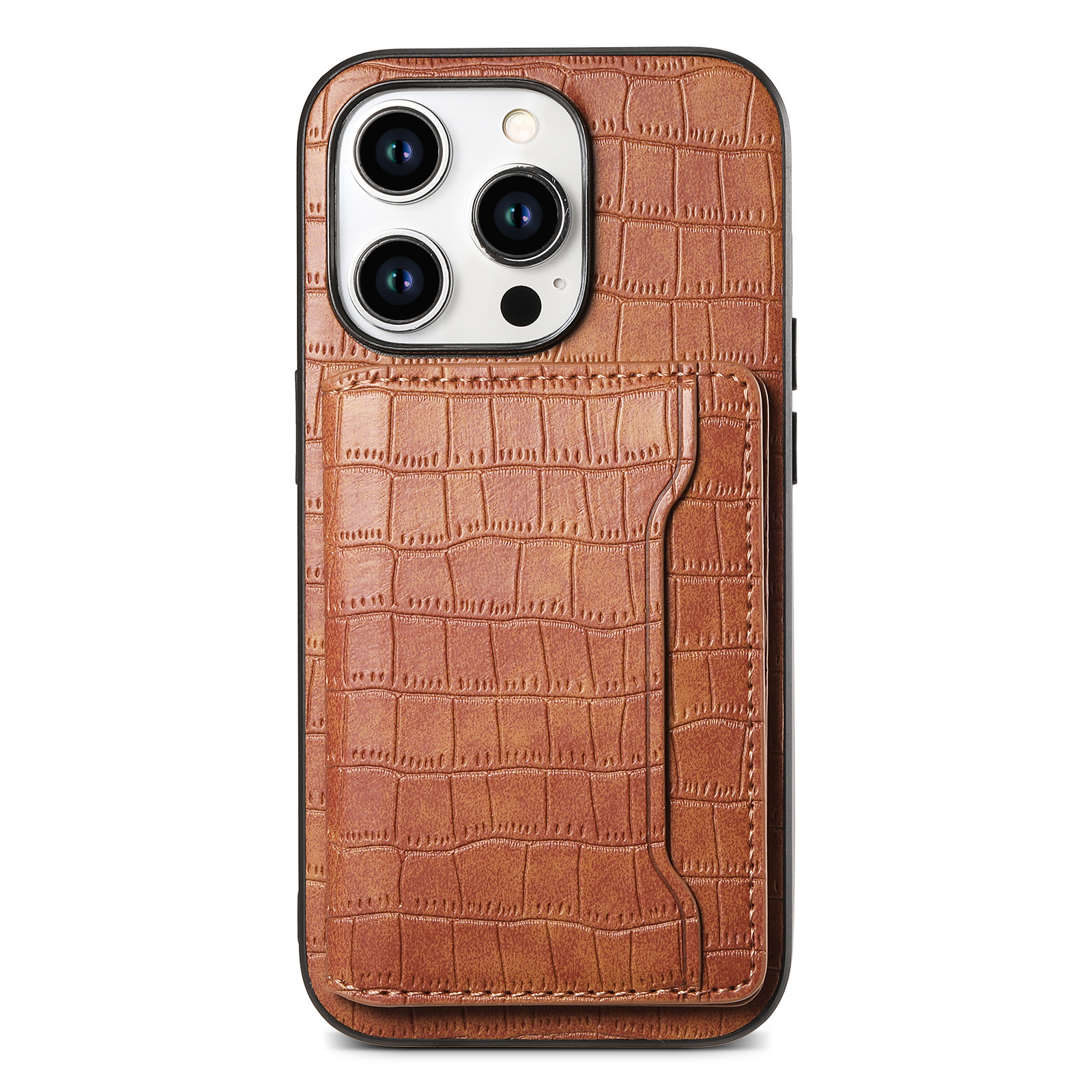 Leather Card Pattern Phone Case - Image 2