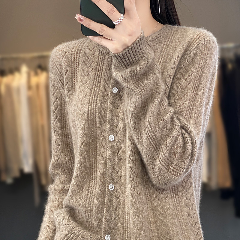 Slimming Cardigan Knitwear Loose Top Coat - Image 9