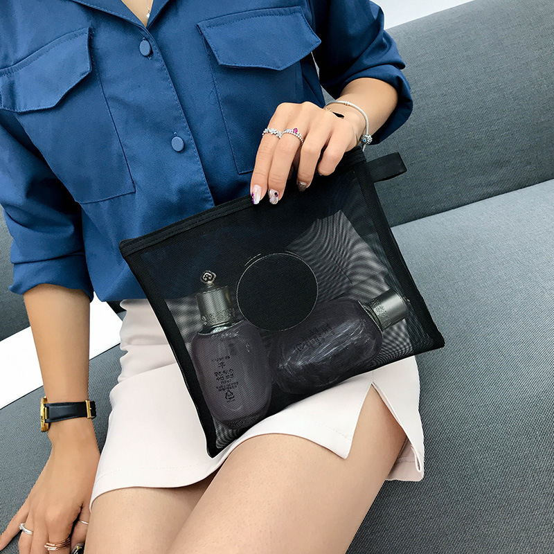 Large Capacity Portable Mesh Cosmetic Bag - Image 4