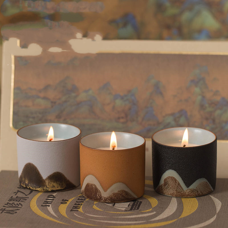 Handcrafted Scenic Ceramics Aromatherapy Candles