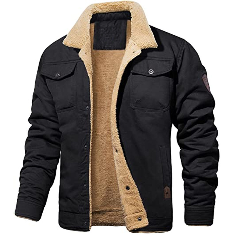 Lapel Military Multi-pocket Jacket Coat - Image 6
