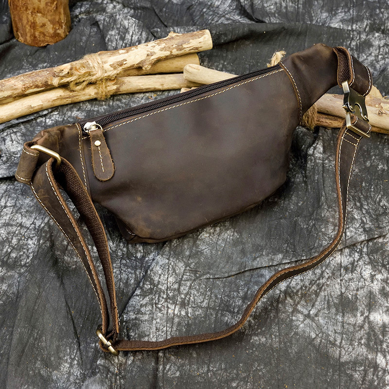 Retro Leather Fanny Pack - Image 4
