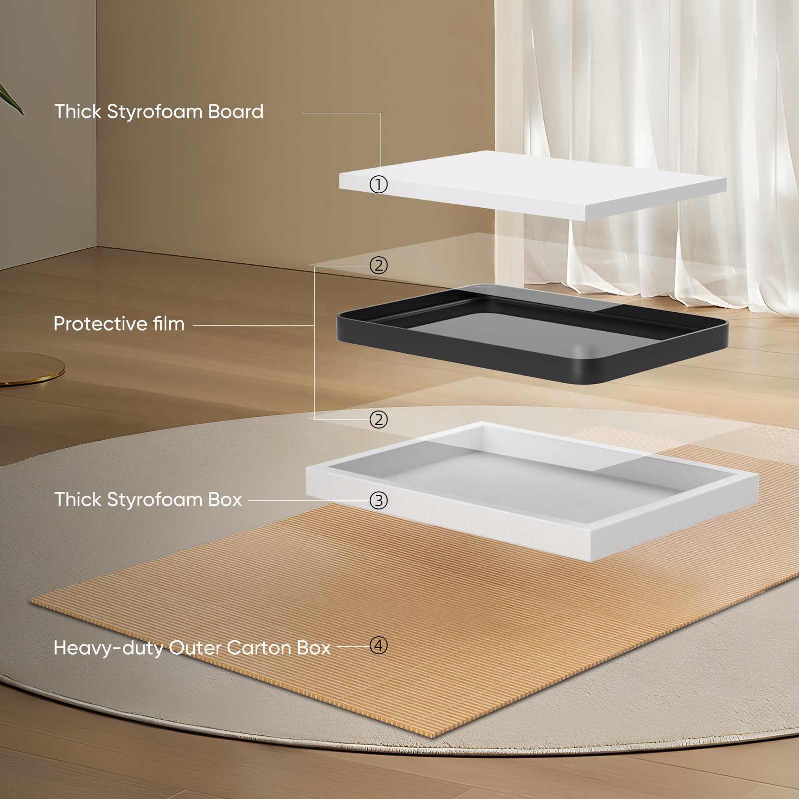 Wall Rectangle Vanity Bathroom Mirror - Image 2