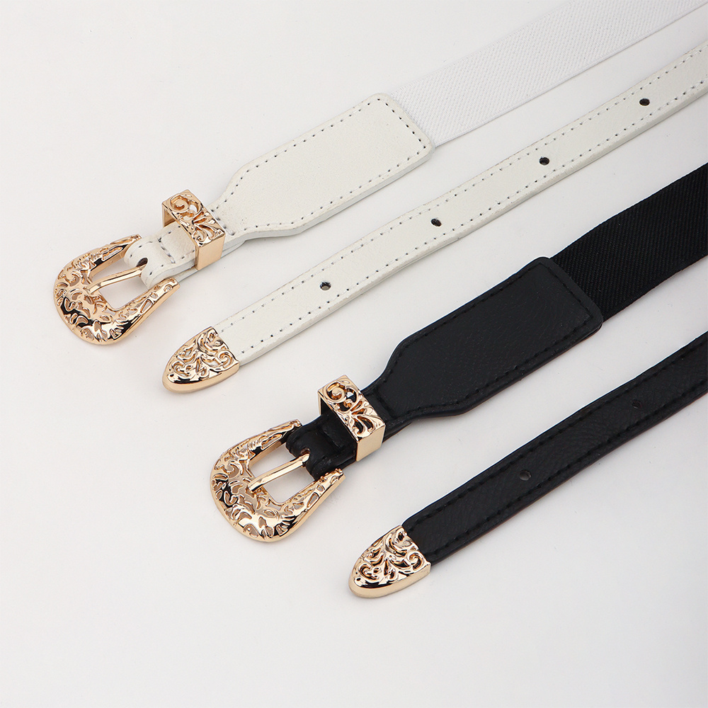 Retro Women's Thin Black Belt - Image 8