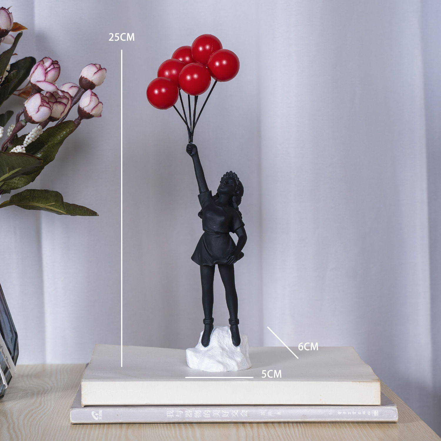 Little Girl With Balloon Art Sculpture - Image 7